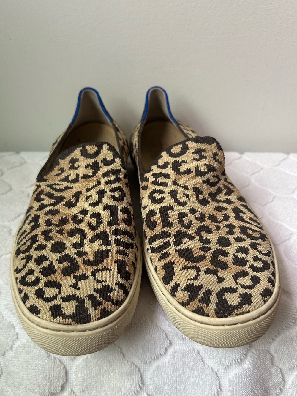 Rothy's The Sneaker Camo Cat leopard cheetah animal print Size 8 Slip on loafer - Picture 2 of 6